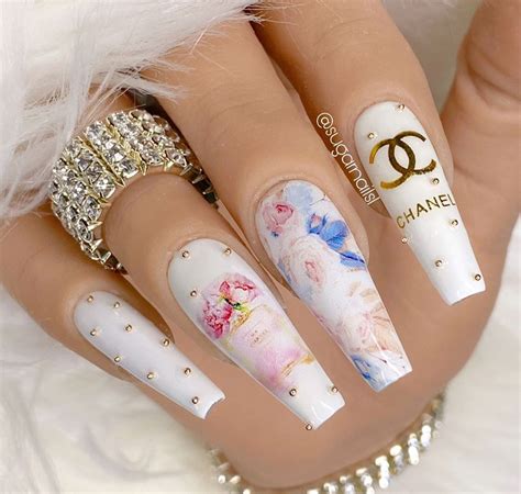 3d chanel nail art|candy Chanel nails.